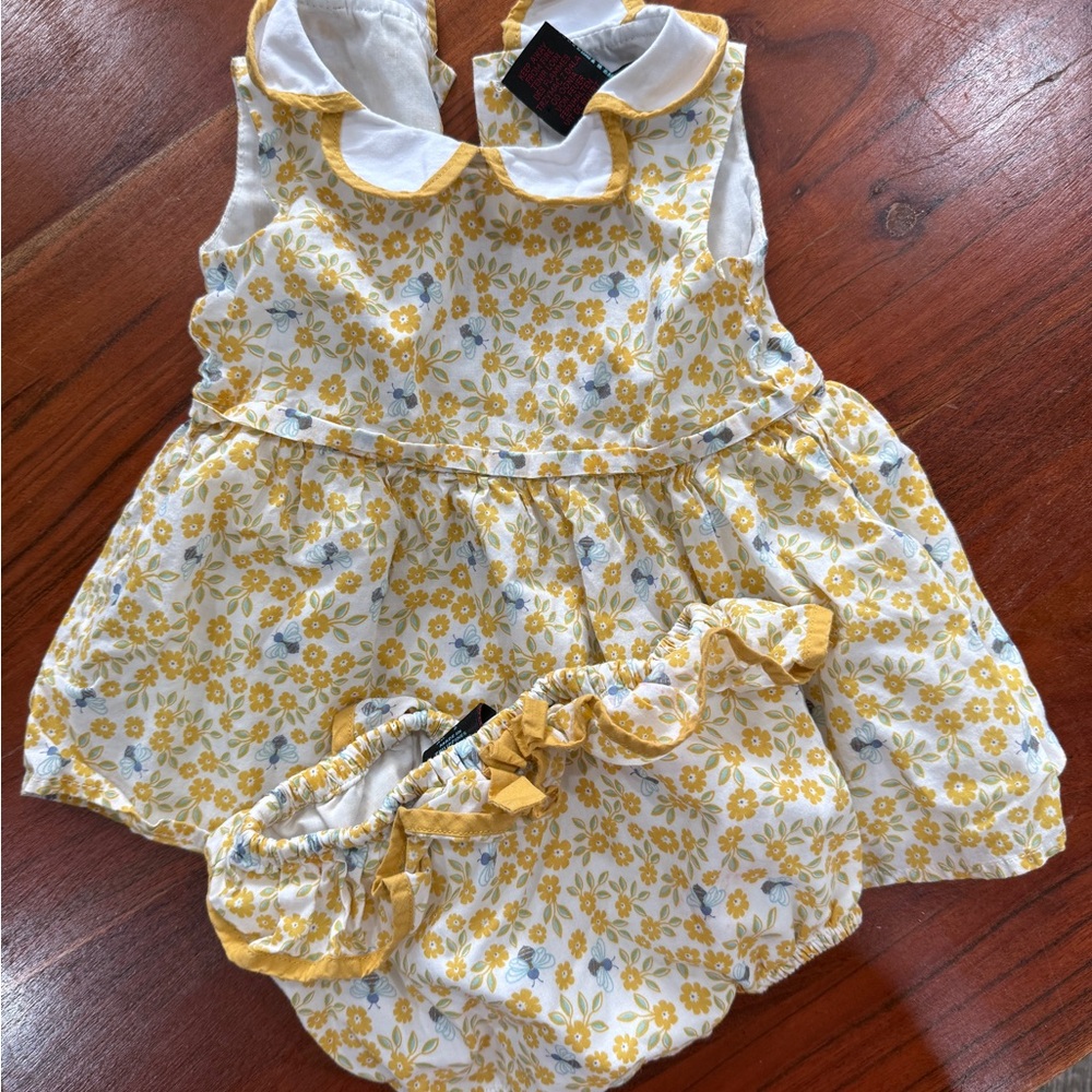 Toddler Girl Bundle- Dress & Overalls